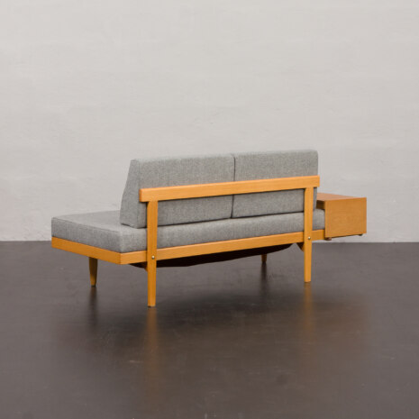 23155 Svane oak daybed by Igmar Relling, in new wool upholstery, Ekornes, Norway 1970s-13 23155 Svane oak daybed by Igmar Relling, in new wool upholstery, Ekornes, Norway 1970s-13