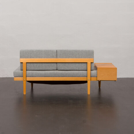 23155 Svane oak daybed by Igmar Relling, in new wool upholstery, Ekornes, Norway 1970s-14 23155 Svane oak daybed by Igmar Relling, in new wool upholstery, Ekornes, Norway 1970s-14