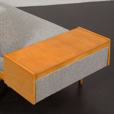 23155 Svane oak daybed by Igmar Relling, in new wool upholstery, Ekornes, Norway 1970s-16 23155 Svane oak daybed by Igmar Relling, in new wool upholstery, Ekornes, Norway 1970s-16