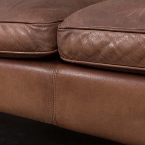 23178 Brown aniline leather sofa by Stouby, Denmark 1970s-13 23178 Brown aniline leather sofa by Stouby, Denmark 1970s-13