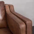 23178 Brown aniline leather sofa by Stouby, Denmark 1970s-18