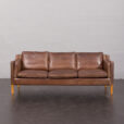 23178 Brown aniline leather sofa by Stouby, Denmark 1970s-2