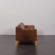 23178 Brown aniline leather sofa by Stouby, Denmark 1970s-4