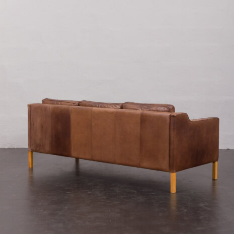 23178 Brown aniline leather sofa by Stouby, Denmark 1970s-5 23178 Brown aniline leather sofa by Stouby, Denmark 1970s-5