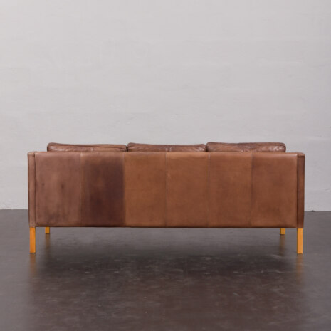 23178 Brown aniline leather sofa by Stouby, Denmark 1970s-6 23178 Brown aniline leather sofa by Stouby, Denmark 1970s-6