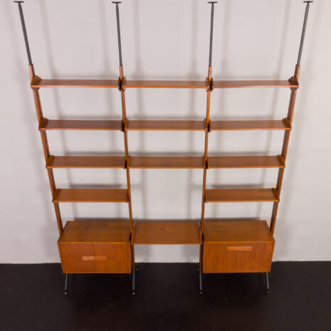 23199 Włoski regał dzielący pokój od podłogi do sufitu w stylu Franco Albini, lata 1960-21 23199 Włoski regał dzielący pokój od podłogi do sufitu w stylu Franco Albini, lata 1960-21