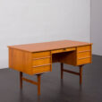 23125 Vintage Danish Teak Desk with 7 drawers-12