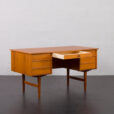23125 Vintage Danish Teak Desk with 7 drawers-3