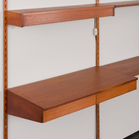 23129 Kai kristiansen teak twobay wallunit with desk-11 23129 Kai kristiansen teak twobay wallunit with desk-11