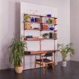 23129 Kai kristiansen teak twobay wallunit with desk-4