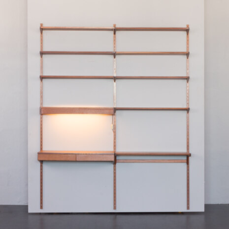 23129 Kai kristiansen teak twobay wallunit with desk-9 23129 Kai kristiansen teak twobay wallunit with desk-9