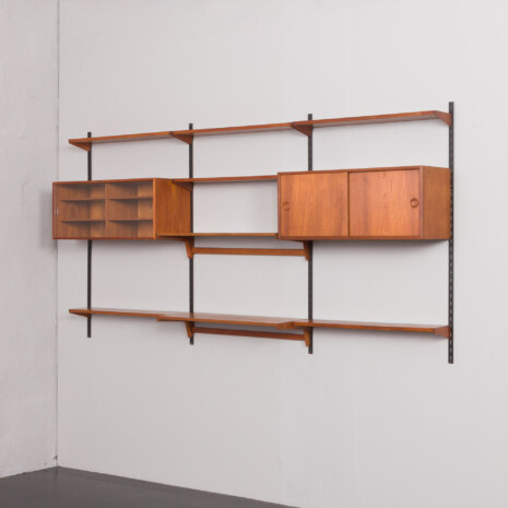 23130 kao kristiansen threebay teak wallunit with deskshelf-10 23130 kao kristiansen threebay teak wallunit with deskshelf-10