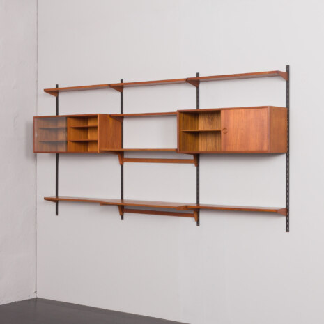 23130 kao kristiansen threebay teak wallunit with deskshelf-9 23130 kao kristiansen threebay teak wallunit with deskshelf-9