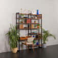 23145 Finnish teak twobay freestanding wallunit with deskshelf 80cm-2