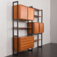 23146 Finnish teak freestanding twobay wallunit by akso-10