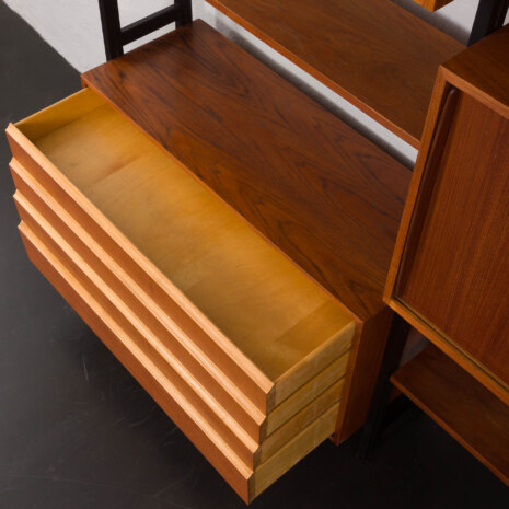 23146 Finnish teak freestanding twobay wallunit by akso-15 23146 Finnish teak freestanding twobay wallunit by akso-15