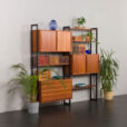23146 Finnish teak freestanding twobay wallunit by akso-2