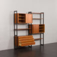23146 Finnish teak freestanding twobay wallunit by akso-4