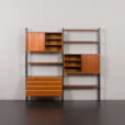 23146 Finnish teak freestanding twobay wallunit by akso-6