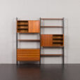 23146 Finnish teak freestanding twobay wallunit by akso-7