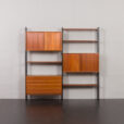 23146 Finnish teak freestanding twobay wallunit by akso-8