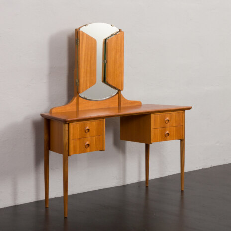 23149 Scandinavian teak dressing table w. adjustable mirrors _ 4 drawers, Norway, 1960s-6 23149 Scandinavian teak dressing table w. adjustable mirrors _ 4 drawers, Norway, 1960s-6