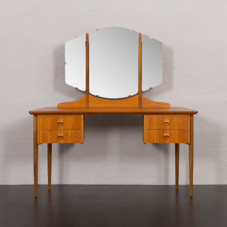23149 Scandinavian teak dressing table w. adjustable mirrors _ 4 drawers, Norway, 1960s-8 23149 Scandinavian teak dressing table w. adjustable mirrors _ 4 drawers, Norway, 1960s-8