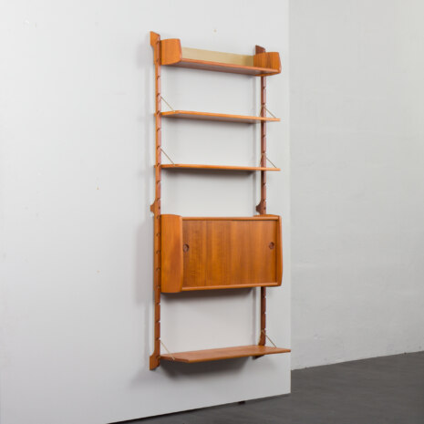 23171 Scandinavian modern shelving system Ergo in teak by J. Texmon, Norway, 1960s.-3 23171 Scandinavian modern shelving system Ergo in teak by J. Texmon, Norway, 1960s.-3