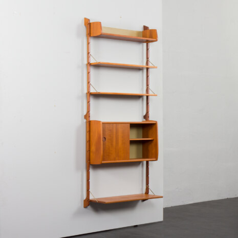 23171 Scandinavian modern shelving system Ergo in teak by J. Texmon, Norway, 1960s.-5 23171 Scandinavian modern shelving system Ergo in teak by J. Texmon, Norway, 1960s.-5