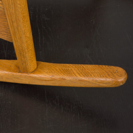 23192 Rare Fritz Hansen Rocking chair in solid oak and boucle fabric, Denmark 1960s.-13 23192 Rare Fritz Hansen Rocking chair in solid oak and boucle fabric, Denmark 1960s.-13