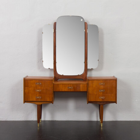 23204 teak dressing table with adjustable mirrors-2 23204 teak dressing table with adjustable mirrors-2