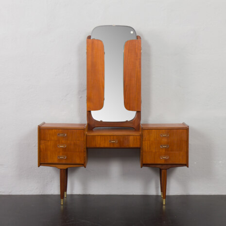 23204 teak dressing table with adjustable mirrors-3 23204 teak dressing table with adjustable mirrors-3