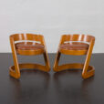 23207 Set of 2 rare Italian mid century stools by Willy Rizzo for Mario Sabot, 1970s-1