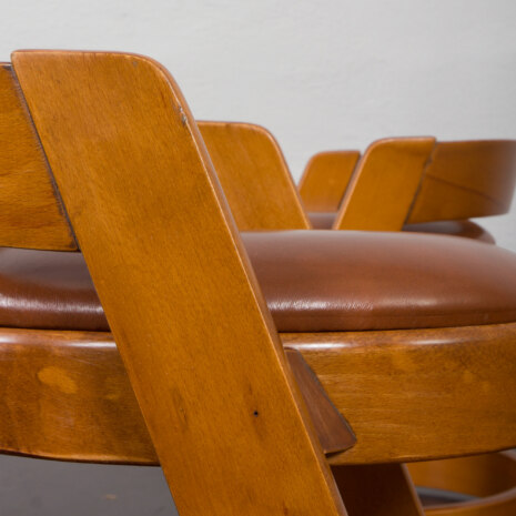 23207 Set of 2 rare Italian mid century stools by Willy Rizzo for Mario Sabot, 1970s-12 23207 Set of 2 rare Italian mid century stools by Willy Rizzo for Mario Sabot, 1970s-12