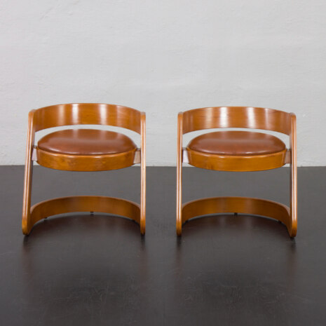23207 Set of 2 rare Italian mid century stools by Willy Rizzo for Mario Sabot, 1970s-2 23207 Set of 2 rare Italian mid century stools by Willy Rizzo for Mario Sabot, 1970s-2