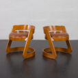23207 Set of 2 rare Italian mid century stools by Willy Rizzo for Mario Sabot, 1970s-3