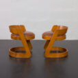 23207 Set of 2 rare Italian mid century stools by Willy Rizzo for Mario Sabot, 1970s-6
