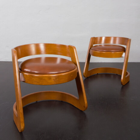 23207 Set of 2 rare Italian mid century stools by Willy Rizzo for Mario Sabot, 1970s-9 23207 Set of 2 rare Italian mid century stools by Willy Rizzo for Mario Sabot, 1970s-9