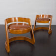 23207 Set of 2 rare Italian mid century stools by Willy Rizzo for Mario Sabot, 1970s-9