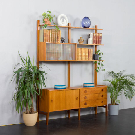 23214 Sven Andersen freestanding two bay teak wall unit-4 23214 Sven Andersen freestanding two bay teak wall unit-4