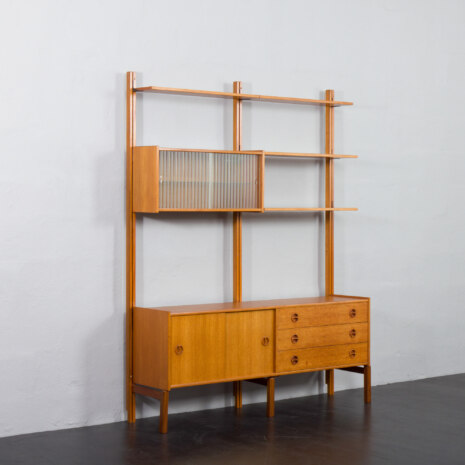 23214 Sven Andersen freestanding two bay teak wall unit-5 23214 Sven Andersen freestanding two bay teak wall unit-5