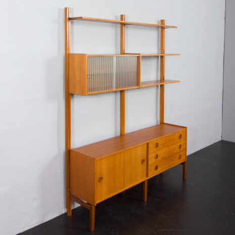 23214 Sven Andersen freestanding two bay teak wall unit-8 23214 Sven Andersen freestanding two bay teak wall unit-8