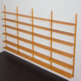 23234 Modular Scandinavian bookcase of 24 oak shelves with solid brass hangers in P. Sorensen and P. Cadovius style-6