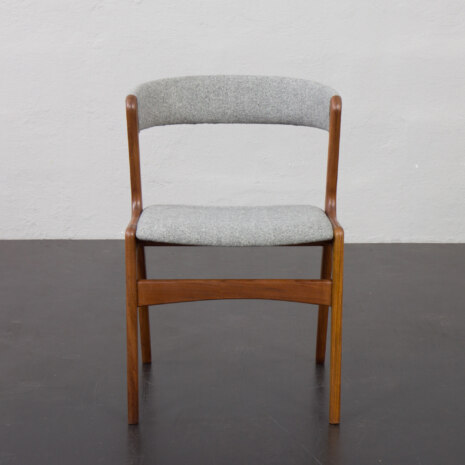 23247 Set of 10 Fire Chairs in solid teak and grey wool by Kai Kristiansen, Denmark 1960s -15 23247 Set of 10 Fire Chairs in solid teak and grey wool by Kai Kristiansen, Denmark 1960s -15