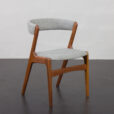 23247 Set of 10 Fire Chairs in solid teak and grey wool by Kai Kristiansen, Denmark 1960s -16