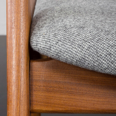 23247 Set of 10 Fire Chairs in solid teak and grey wool by Kai Kristiansen, Denmark 1960s -19 23247 Set of 10 Fire Chairs in solid teak and grey wool by Kai Kristiansen, Denmark 1960s -19