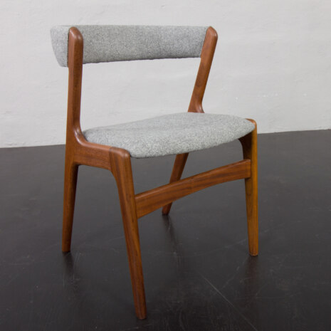 23247 Set of 10 Fire Chairs in solid teak and grey wool by Kai Kristiansen, Denmark 1960s -21 23247 Set of 10 Fire Chairs in solid teak and grey wool by Kai Kristiansen, Denmark 1960s -21