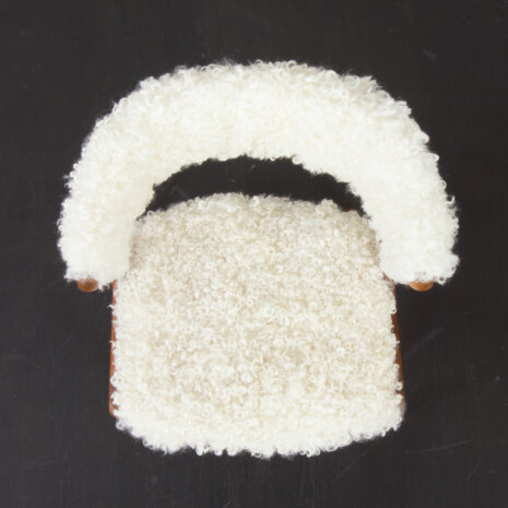 23248 Teak fire chair in natural long hair sheepskin, Kai Kristiansen for Schou Andersen, 1960s-11 23248 Teak fire chair in natural long hair sheepskin, Kai Kristiansen for Schou Andersen, 1960s-11