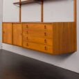 23252 Danish modular shelving system in teak with 3 cabinets _ 5 floating cabinets, Sorensen Cadovius style wall unit, Denmark, 1960s-11