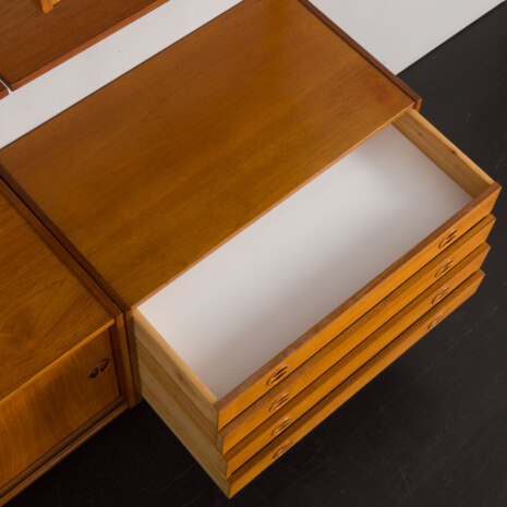 23252 Danish modular shelving system in teak with 3 cabinets _ 5 floating cabinets, Sorensen Cadovius style wall unit, Denmark, 1960s-17 23252 Danish modular shelving system in teak with 3 cabinets _ 5 floating cabinets, Sorensen Cadovius style wall unit, Denmark, 1960s-17